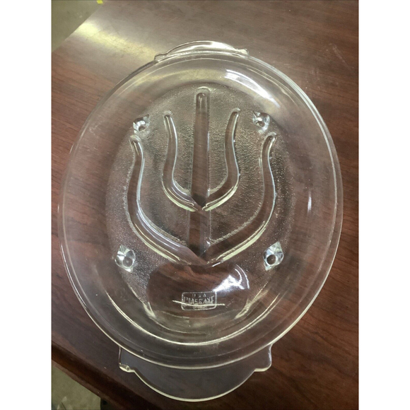 Glasbake Other - GlasBake #380 Tree & Well 9" x 13" Clear Glass Serving Platter for Meat, Poultry
